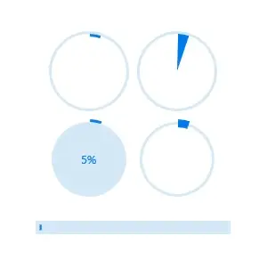 Different styles of React ProgressBar.