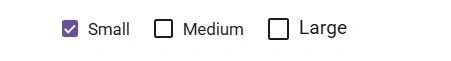 React Checkbox sizes