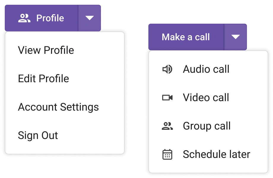 React Split Button component