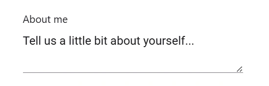 TextArea  component overview
