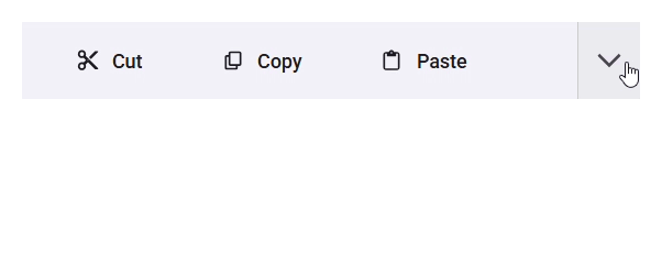React Toolbar component in extended mode.
