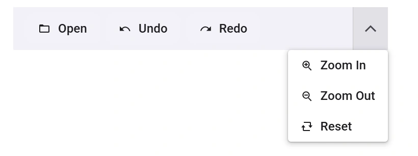 React Toolbar component in popup mode.