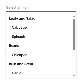 Grouping in React Autocomplete