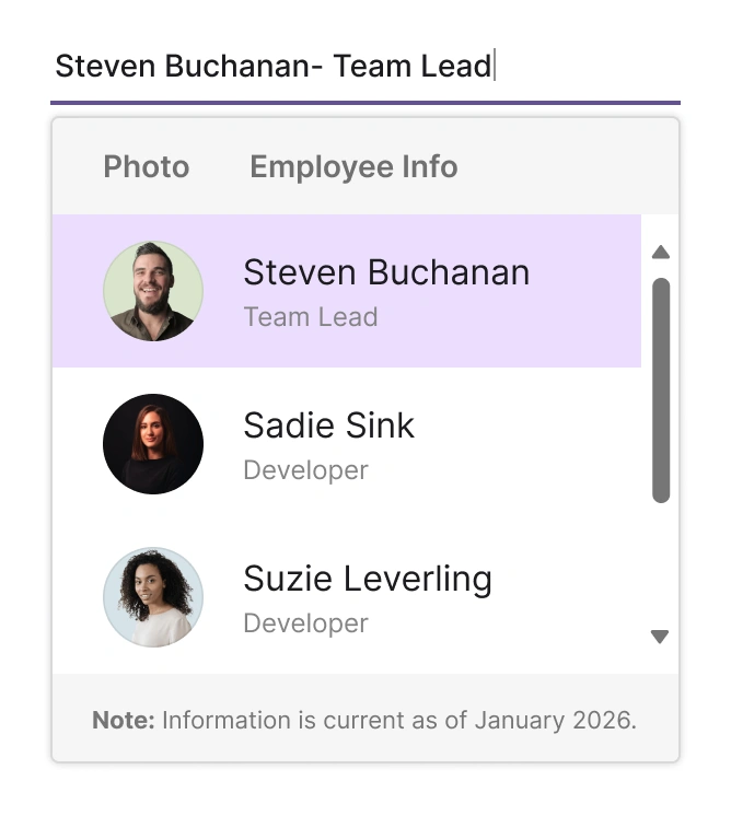 Templates in React Autocomplete
