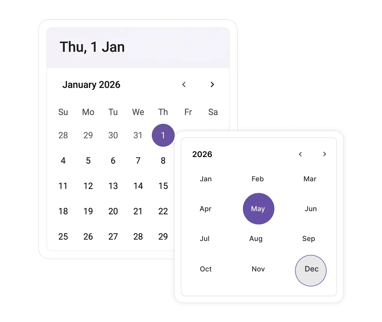 React Calendar component
