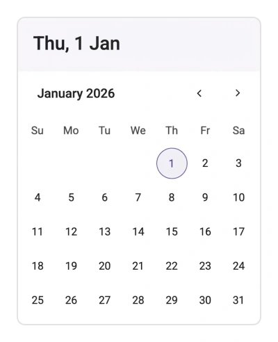 React Calendar toolbar