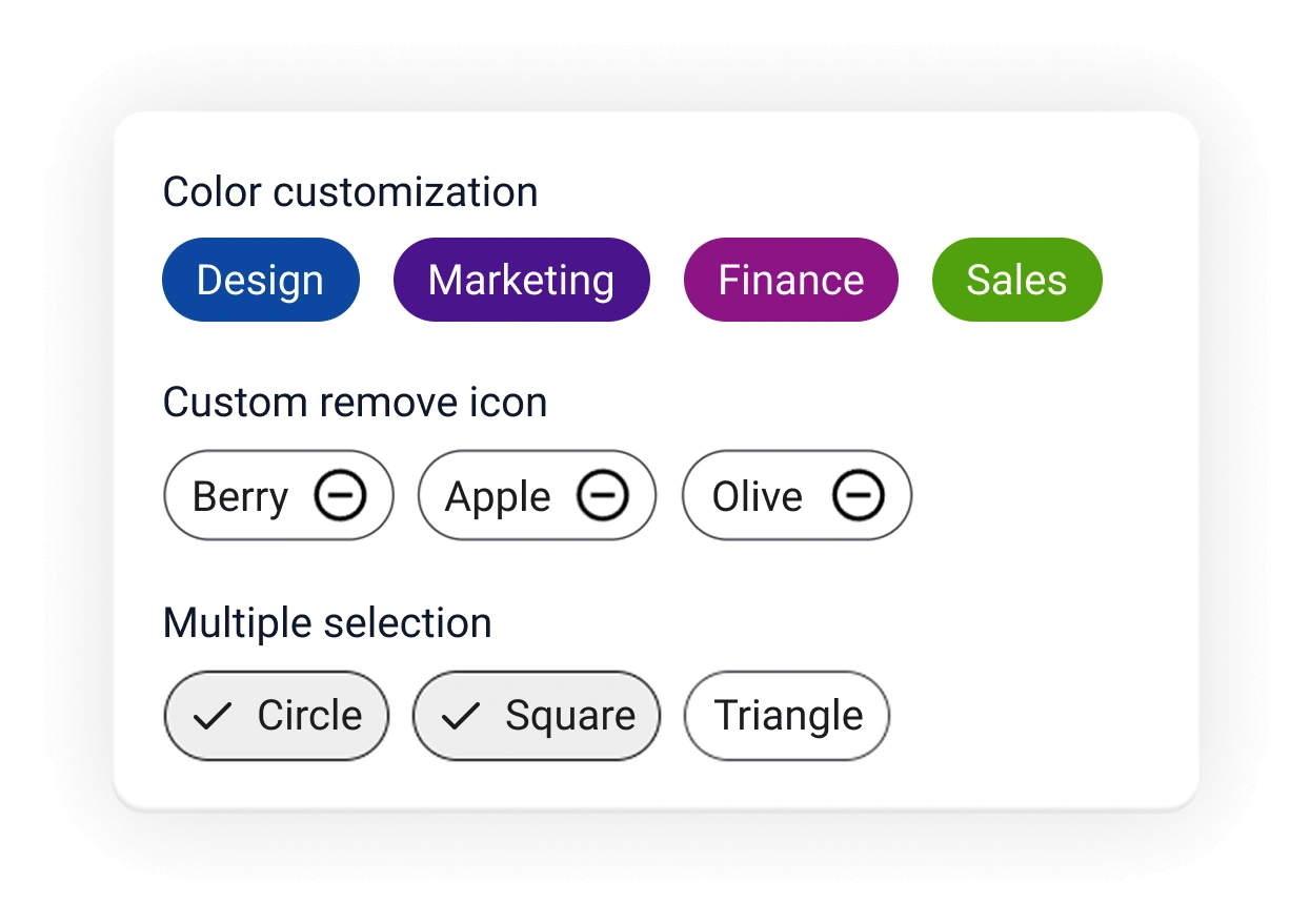 React ChipList component