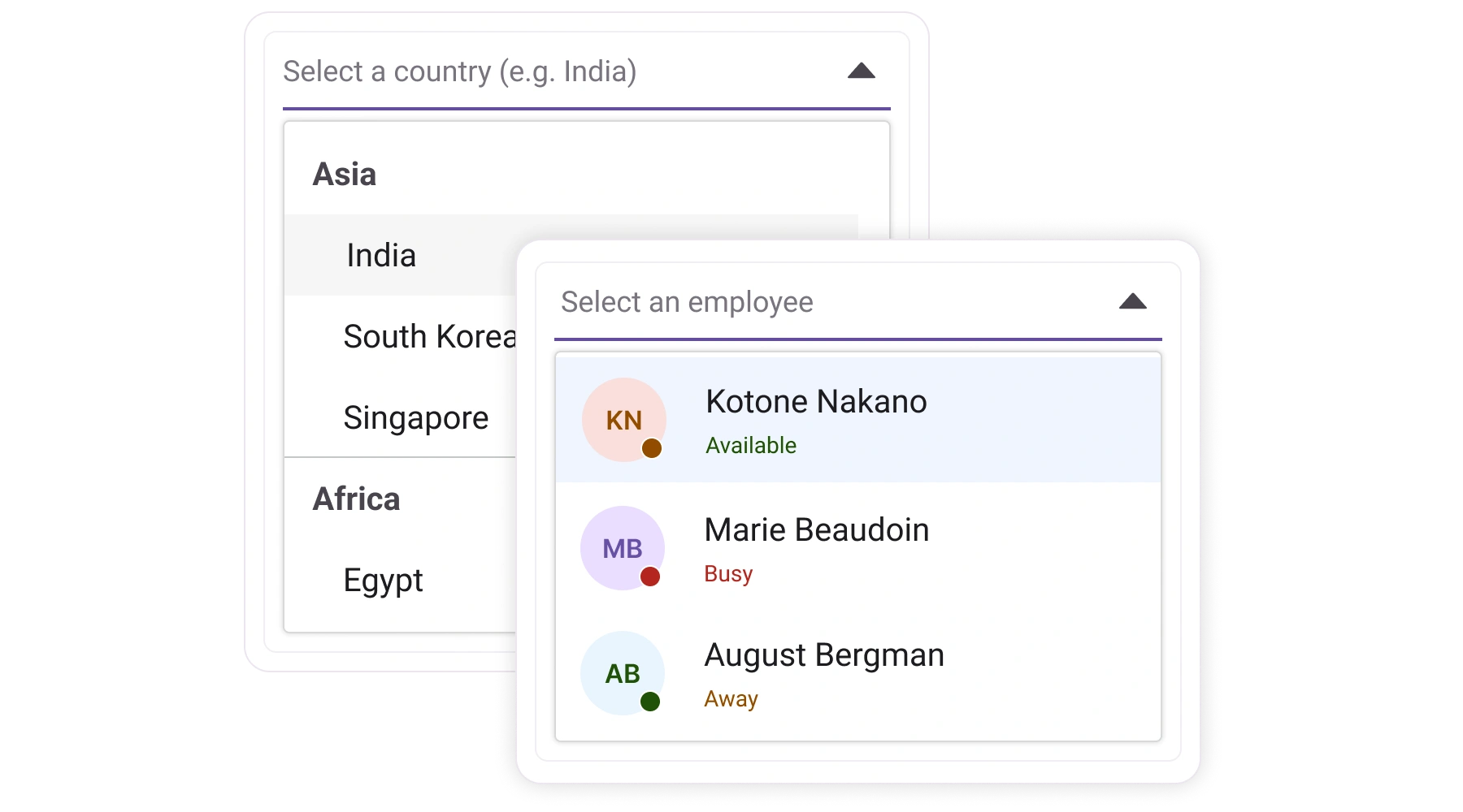 React ComboBox component