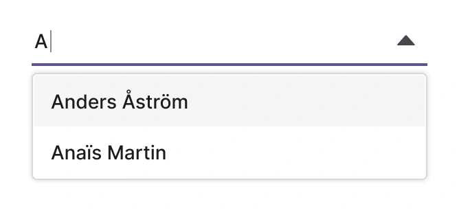 Diacritic-sensitive search in React ComboBox
