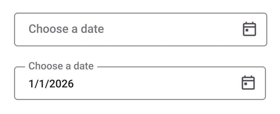 Floating label in React DatePicker