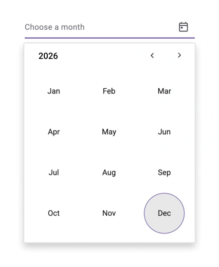 Month year picker in React DatePicker