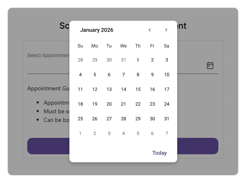 Picker variant in React DatePicker