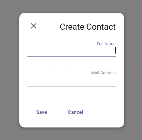 React Dialog with RTL