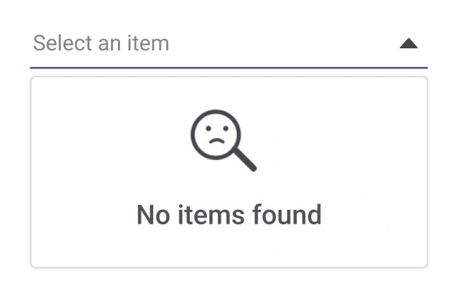 Empty record template in React Dropdown List