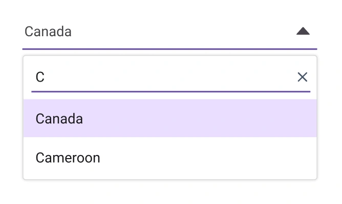Filtering in React Dropdown List
