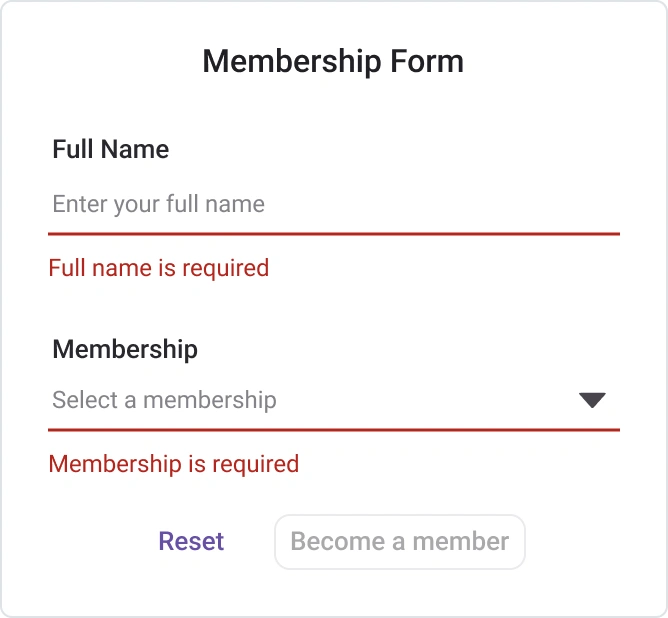 Dropdown with form support