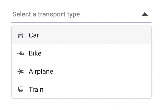 Dropdown with icons in React