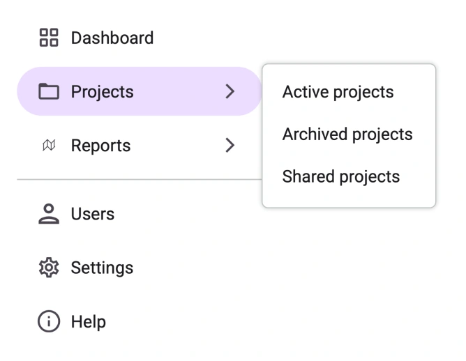 React Menu vertical