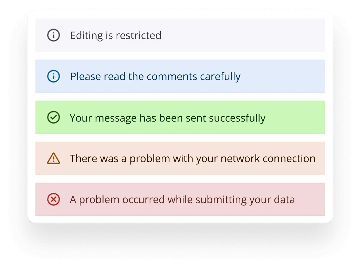 React Message component.