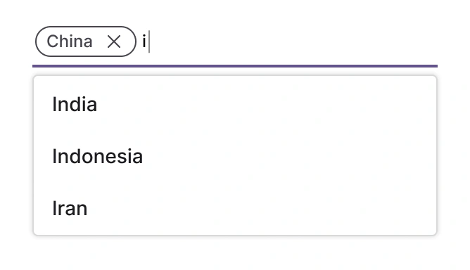 React MultiSelect Dropdown with filter type.