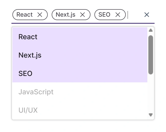 React MultiSelect Dropdown with value selection limit.