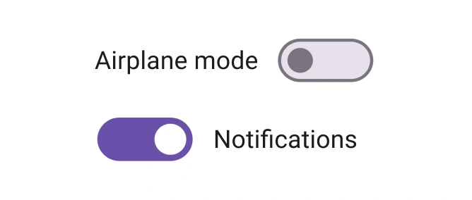 React Switch label
