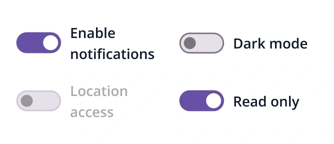 React Switch states