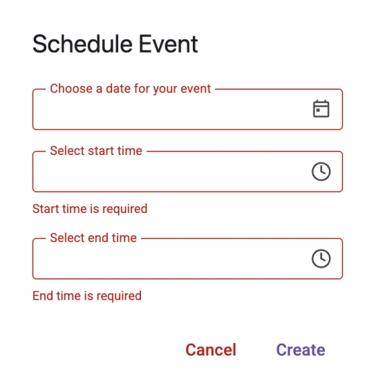 Form support in React TimePicker
