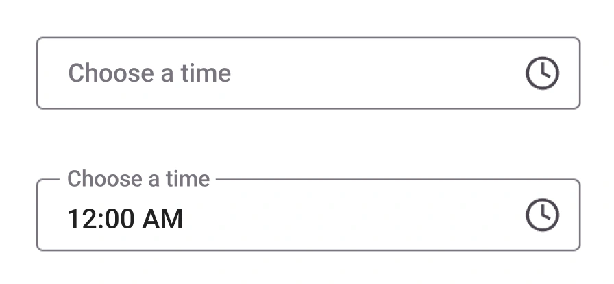 Floating label in React TimePicker