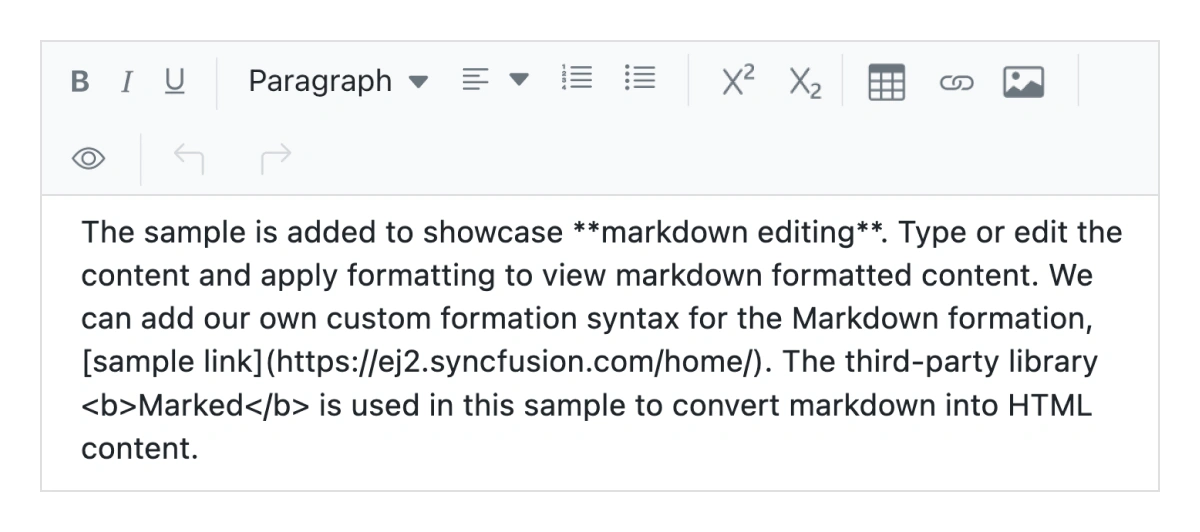 Full screen text editor in React WYSIWYG HTML editor.