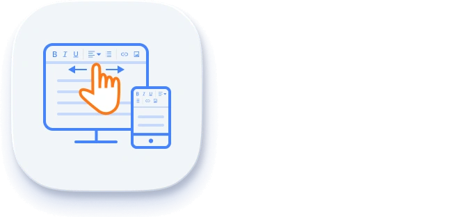 Responsive React Rich Text Editor.