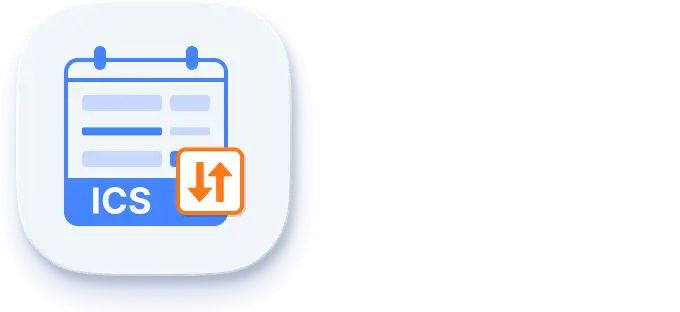 Illustration of export and import ICS files in React Event Calendar.