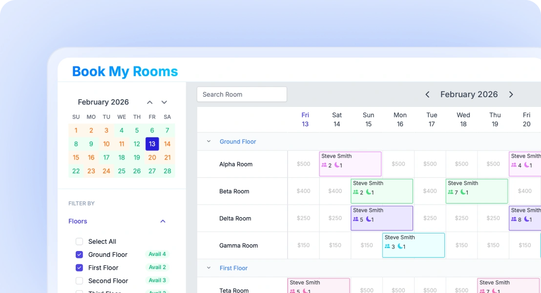 Resource and room booking.