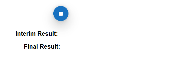 React Speech To Text interim results.