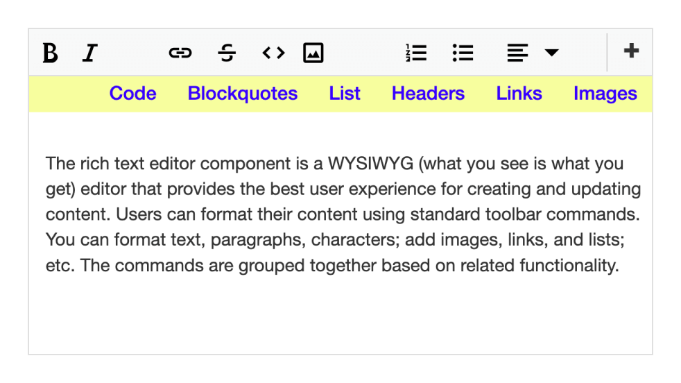 Fully customizable tools in Angular Rich Text Editor.