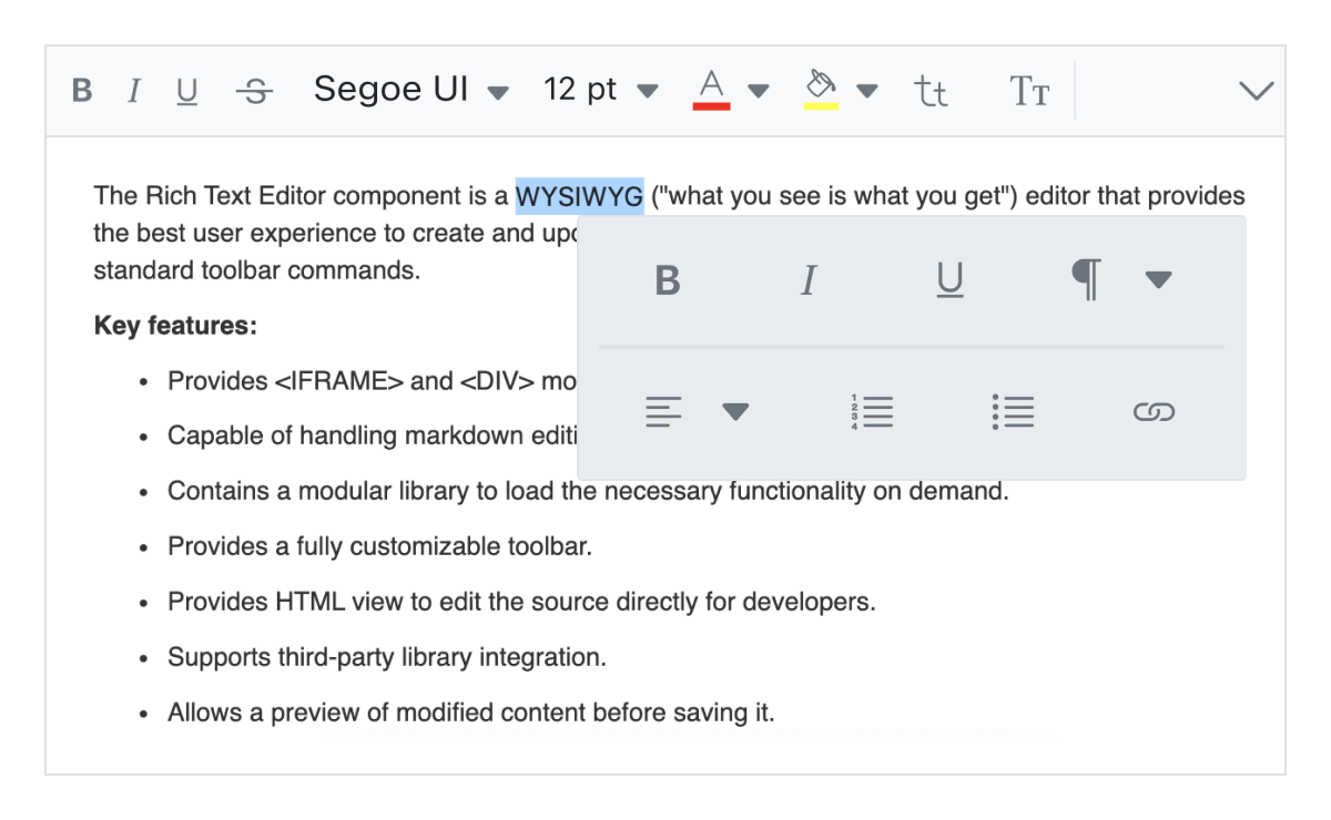Angular WYSIWYG inline HTML editor.