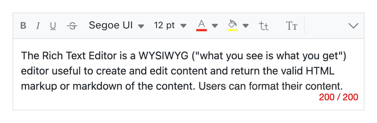 Angular WYSIWYG HTML editor maximum length.