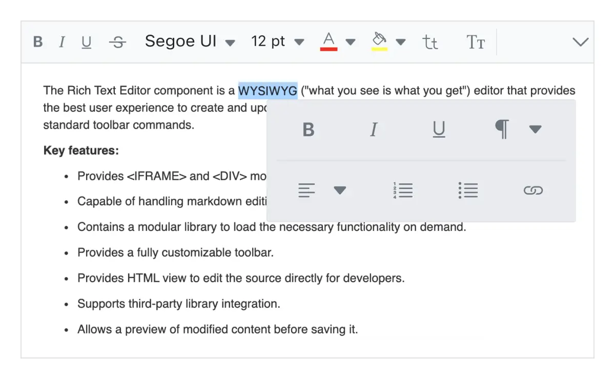 Blazor WYSIWYG inline HTML editor.