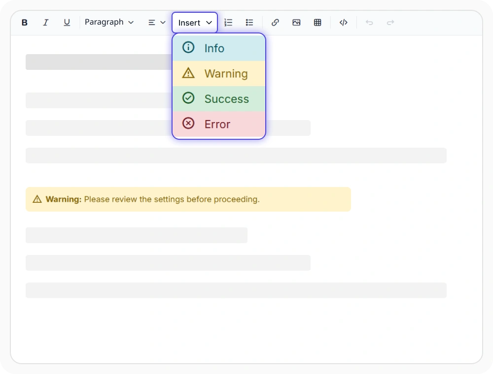React Rich Text Editor custom tools and templates