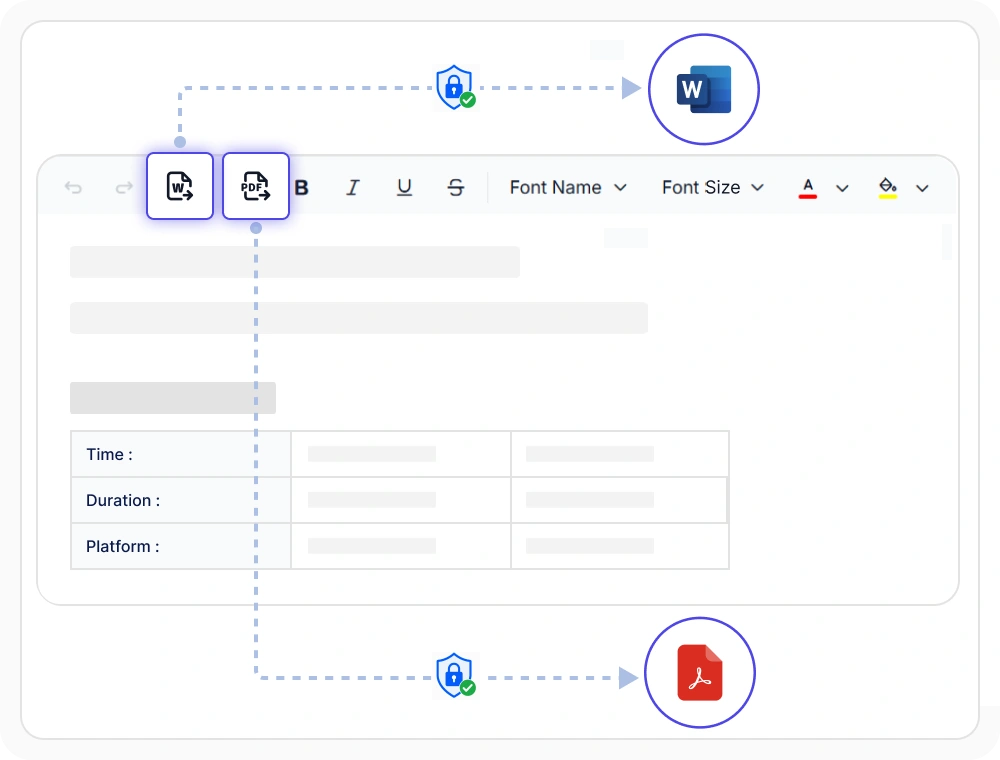 React Rich Text Editor export authentication