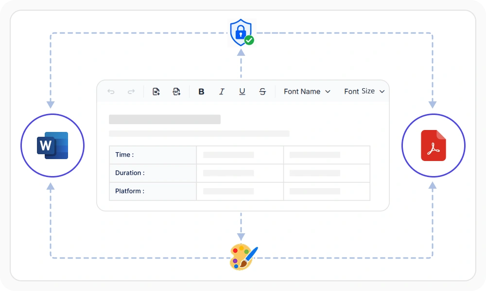 React Rich Text Editor export to Word and PDF 