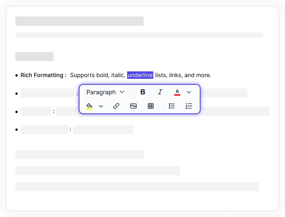 React Rich Text Editor inline formatting