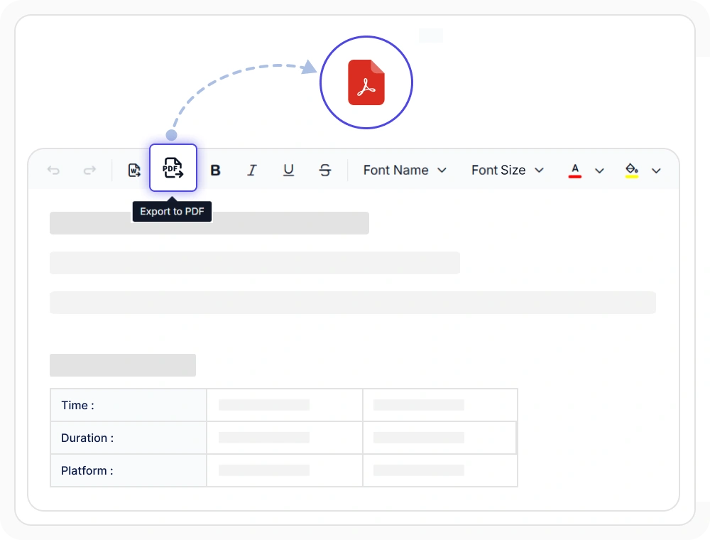 React Rich Text Editor PDF export