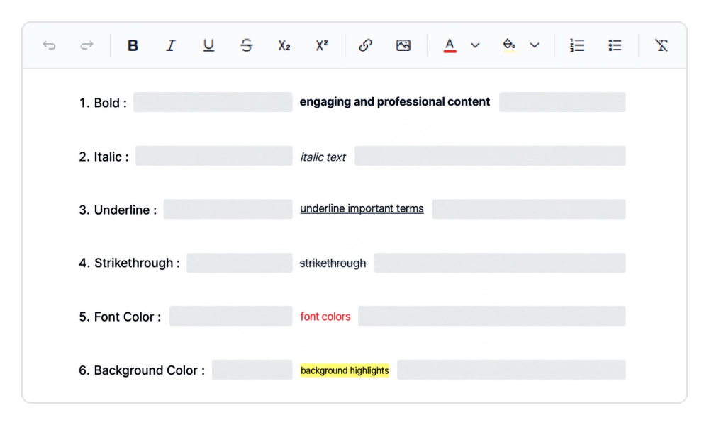 Vue Modern Rich Text Editor rich text formatting.