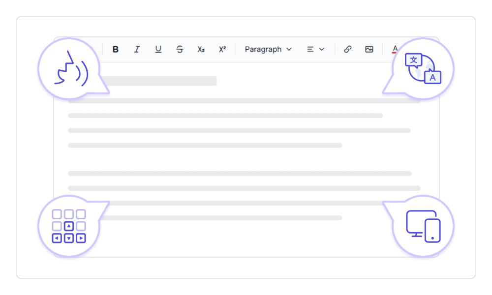 Vue Modern Rich Text Editor web standards and localization.