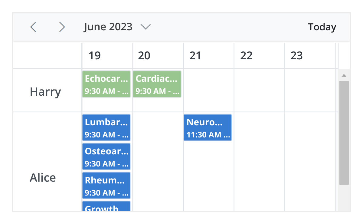 Row auto height in ASP.NET Core Scheduler component.