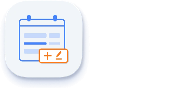 Illustration of add and edit capabilities of JavaScript Scheduler.
