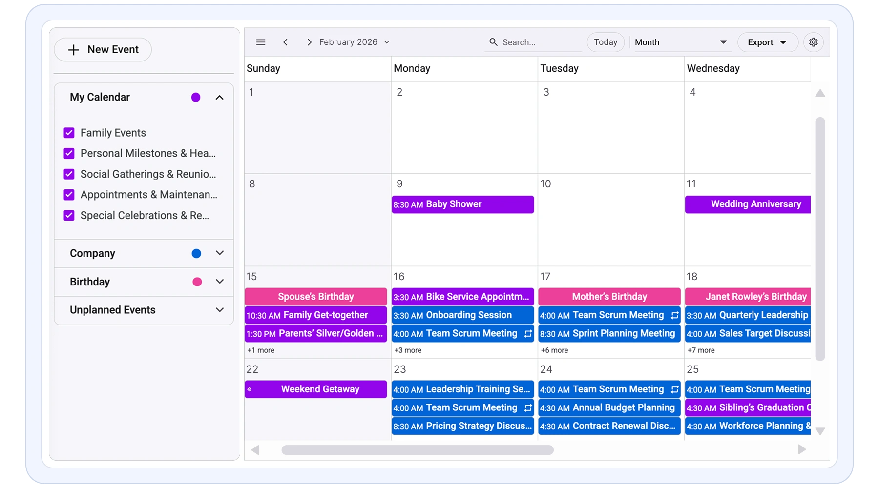 JavaScript Scheduler banner.