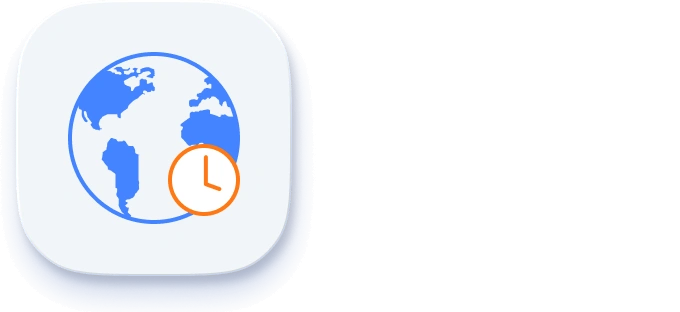 Illustration of time zone support of JavaScript Scheduler.