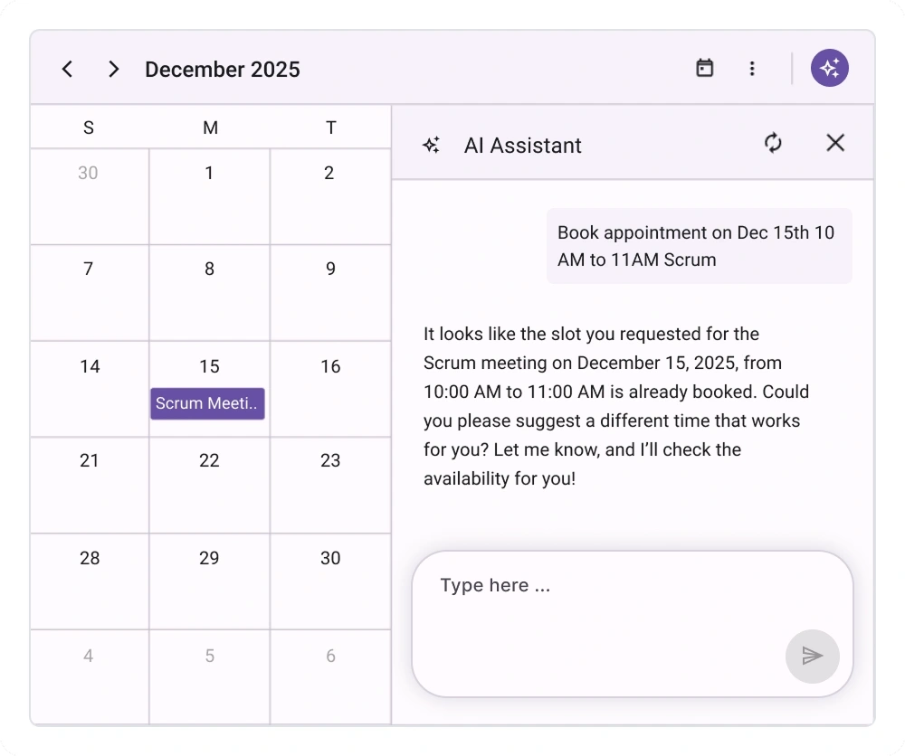 .NET MAUI Smart Scheduler conflict detection.